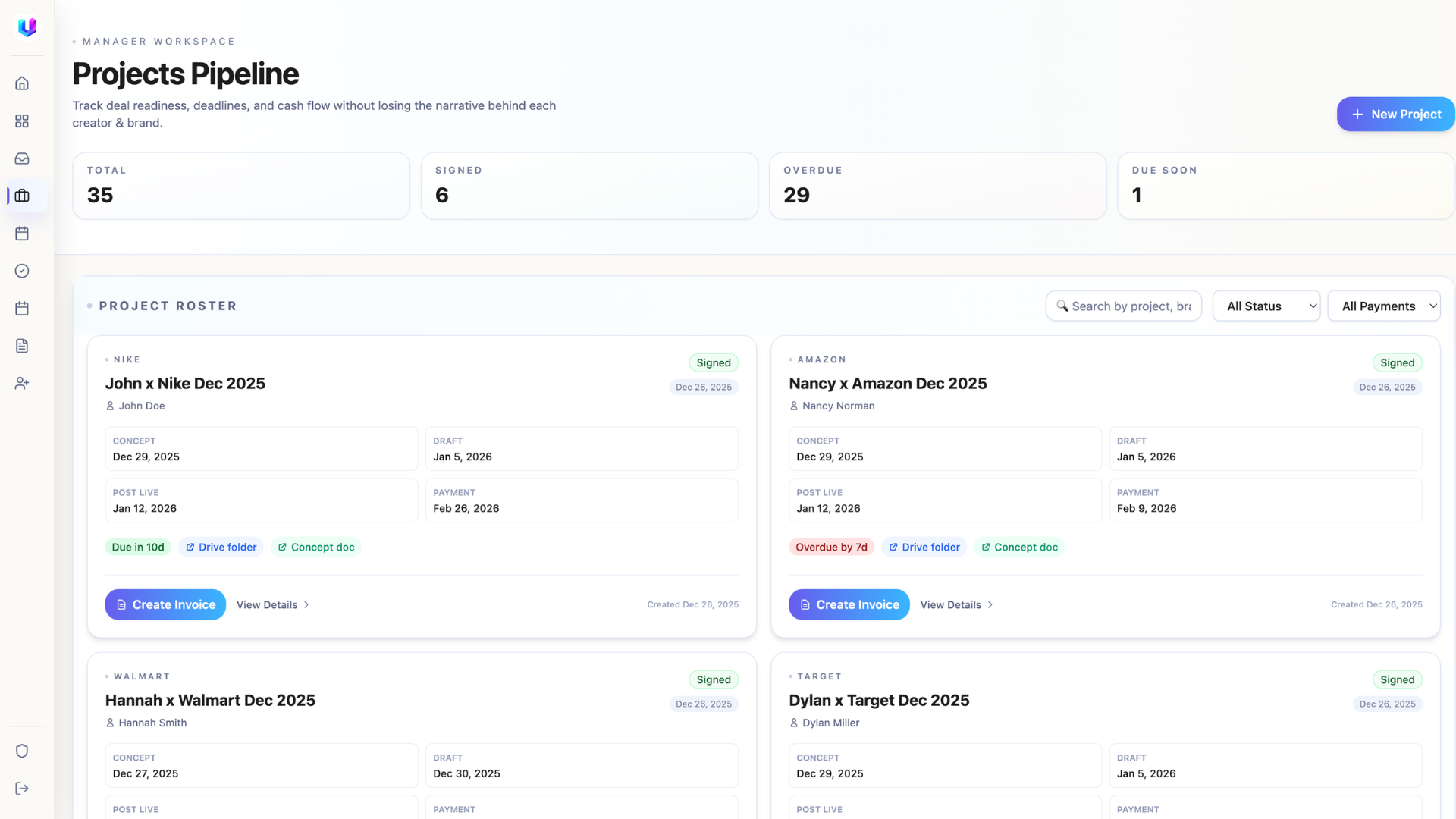 Start a deal workspace preview